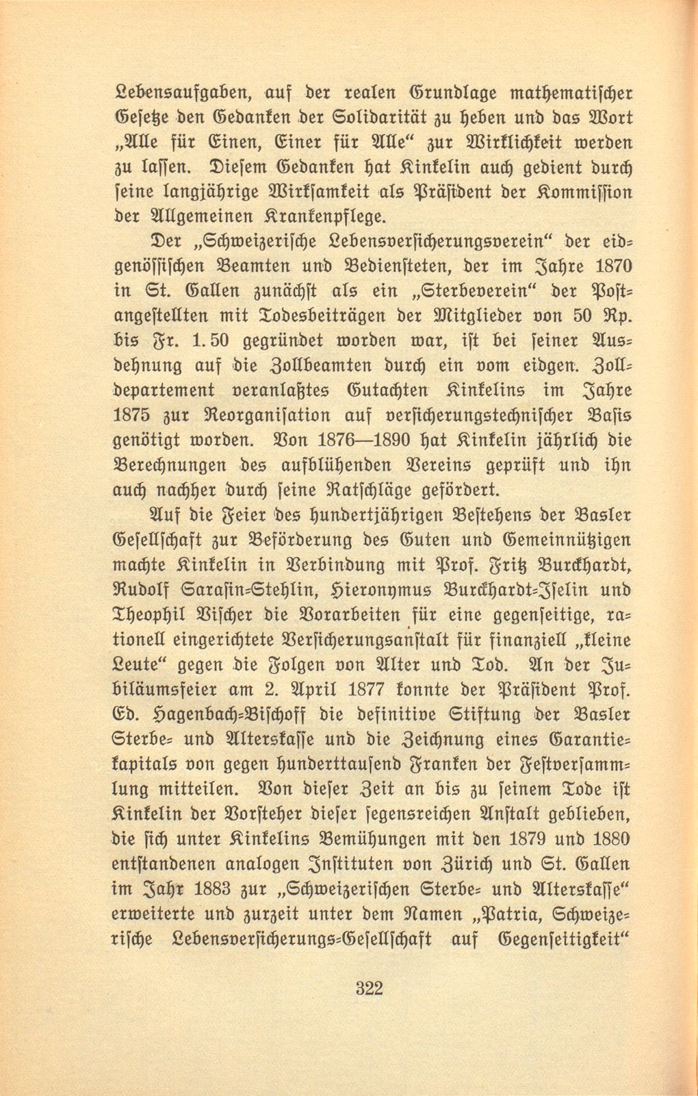 Prof. Dr. Hermann Kinkelin. 11. November 1832 bis 2. Januar 1913 – Seite 23