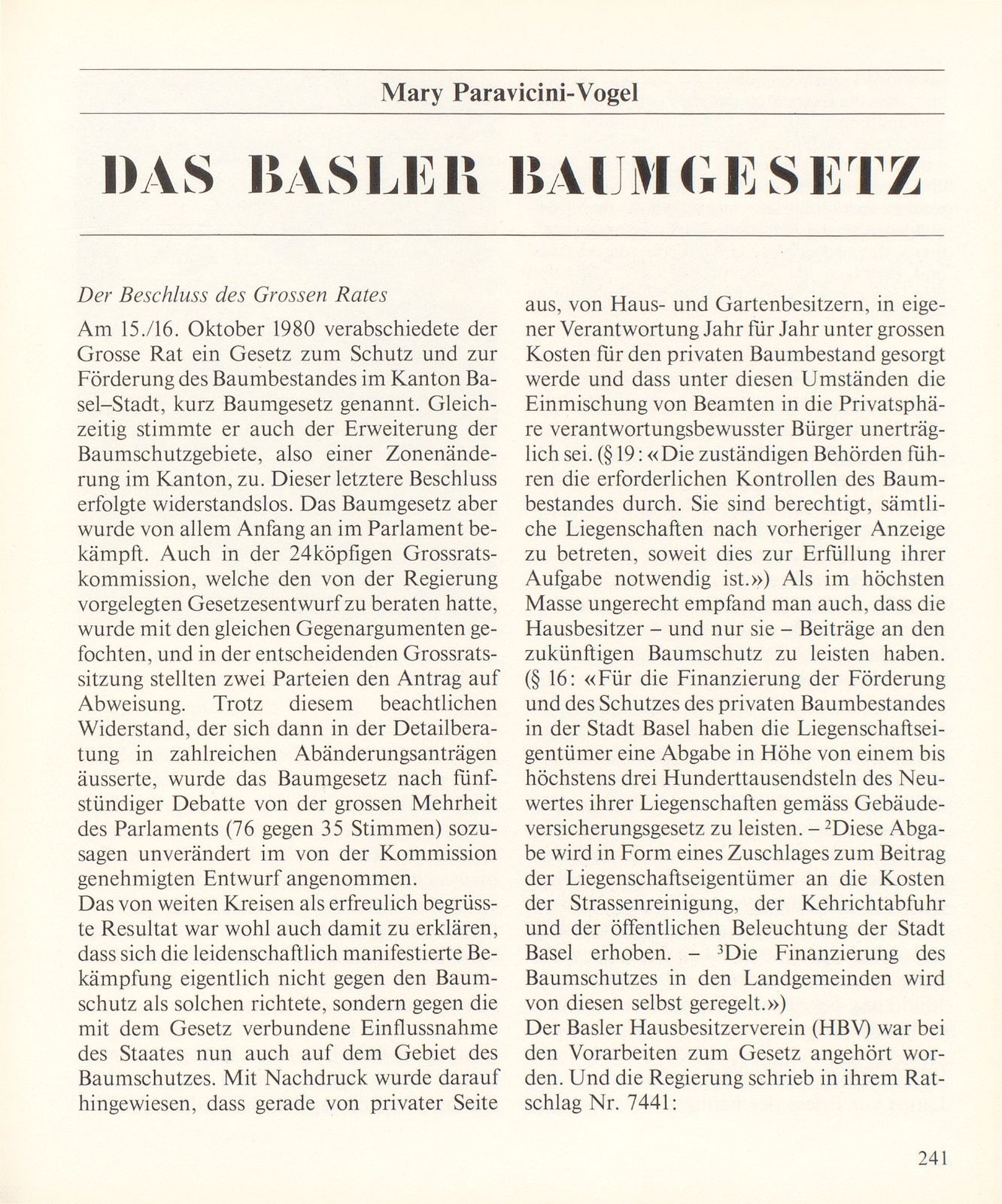 Das Basler Baumgesetz – Seite 1