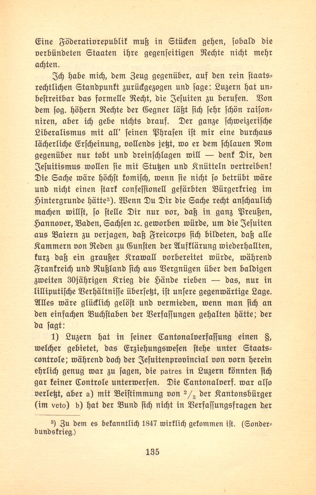 Jakob Burckhardt über die Schweizer Verhältnisse vor dem Sonderbundskriege. (In einem ungedruckten Briefe.) – Seite 5