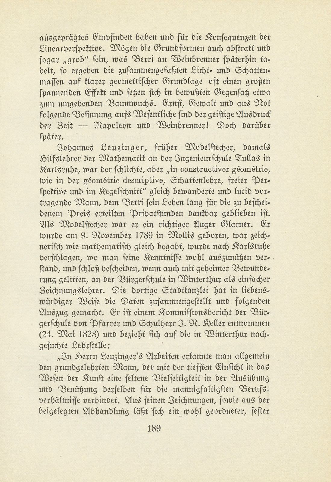 Melchior Berri. (Ein Beitrag zur Kultur des Spätklassizismus.) – Seite 13