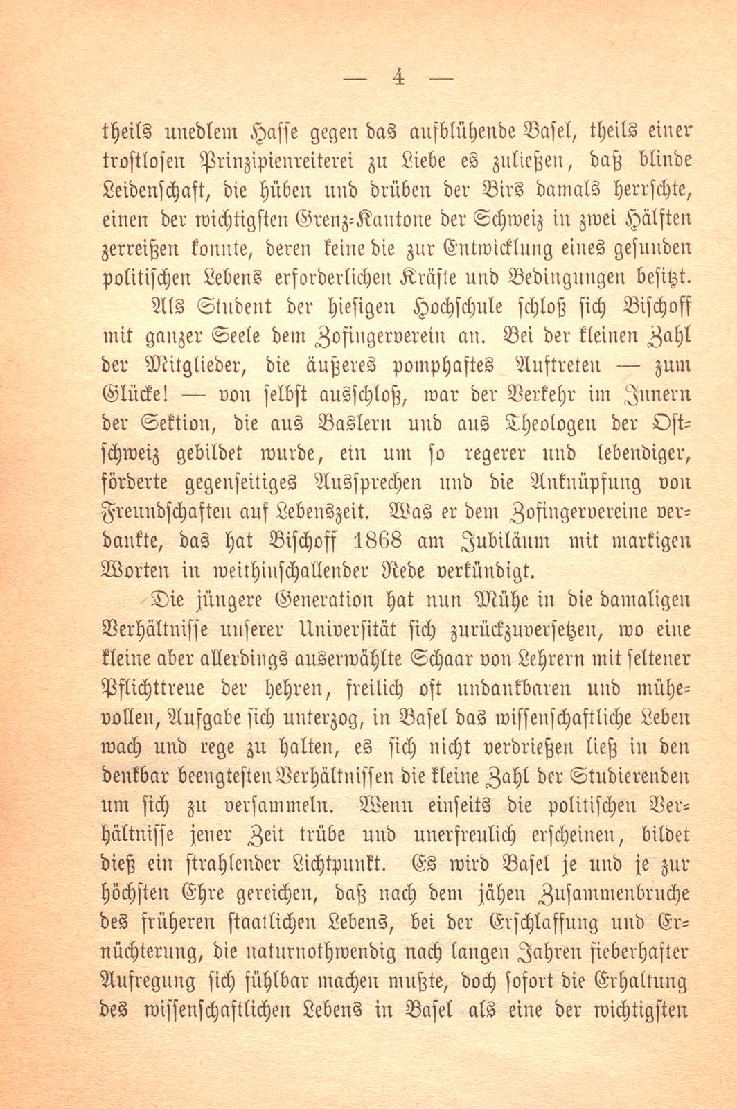 Erinnerungen an Carl Felix Burckhardt und Gottlieb Bischoff, Bürgermeister und Staatsschreiber zu Basel – Seite 4