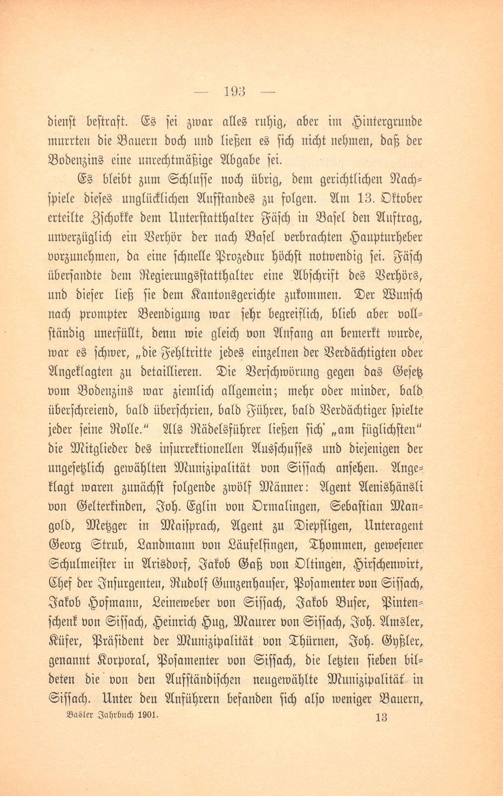 Der Bodenzinssturm in der Landschaft Basel. Oktober 1800 – Seite 29