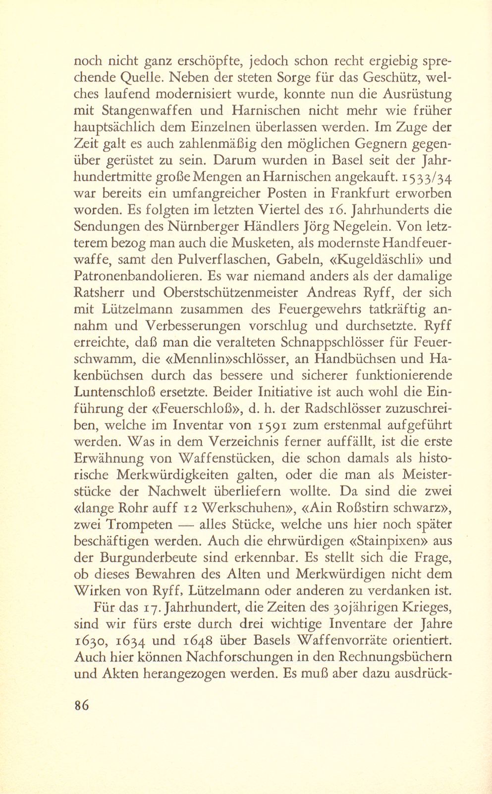 Die erhaltenen Waffenbestände des alten Basler Zeughauses – Seite 6