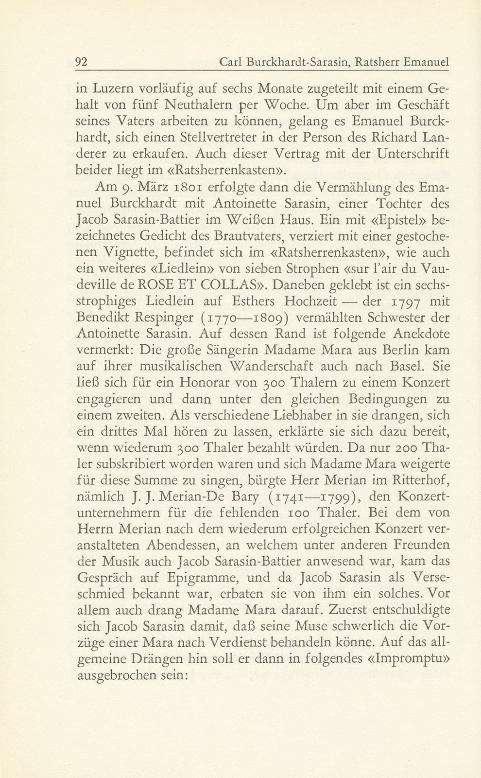 Ratsherr Emanuel Burckhardt-Sarasin und sein ‹Ratsherrenkasten› – Seite 26