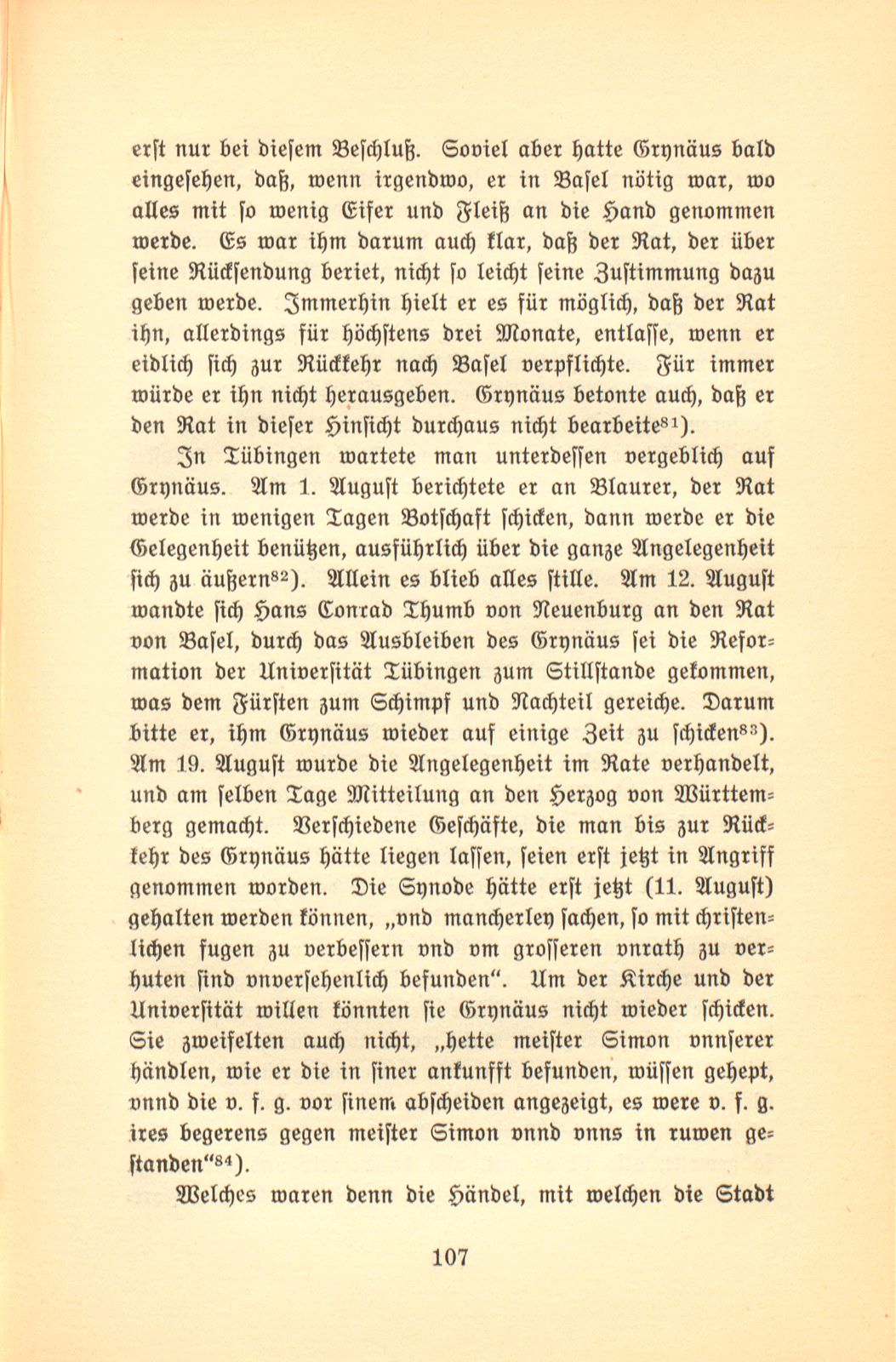 Die Berufung des Simon Grynäus nach Tübingen. 1534/1535 – Seite 20