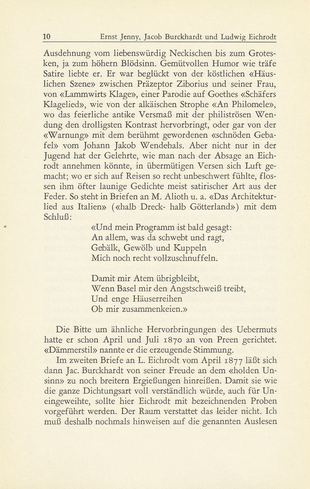 Jacob Burckhardt und Ludwig Eichrodt, der Erfinder des Biedermeier – Seite 4