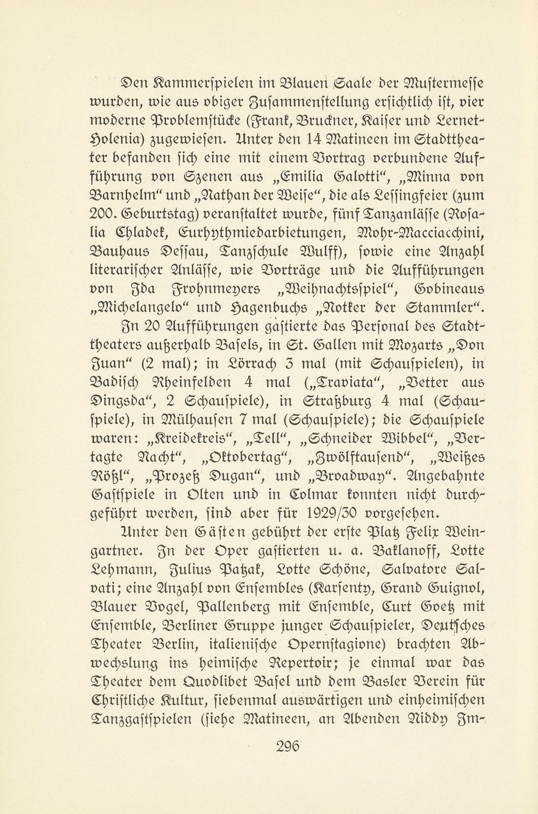 Das künstlerische Leben in Basel vom 1. Oktober 1928 bis 30. September 1929 – Seite 6