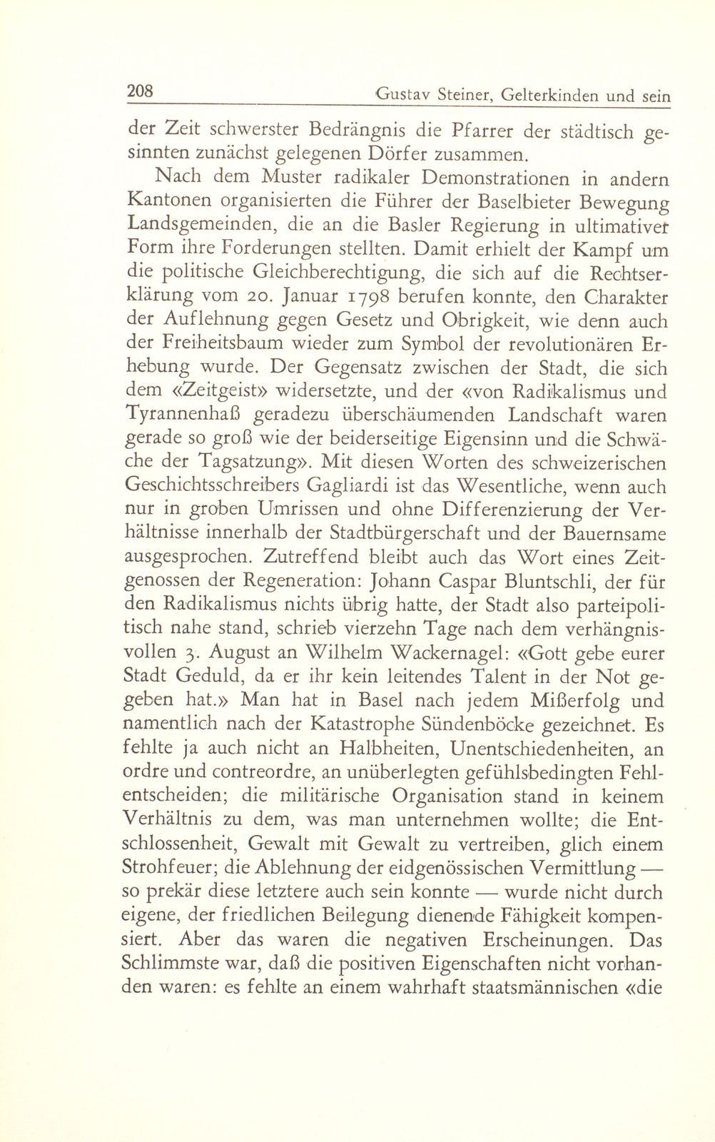 Gelterkinden und sein Pfarrer in den Dreissigerwirren – Seite 3