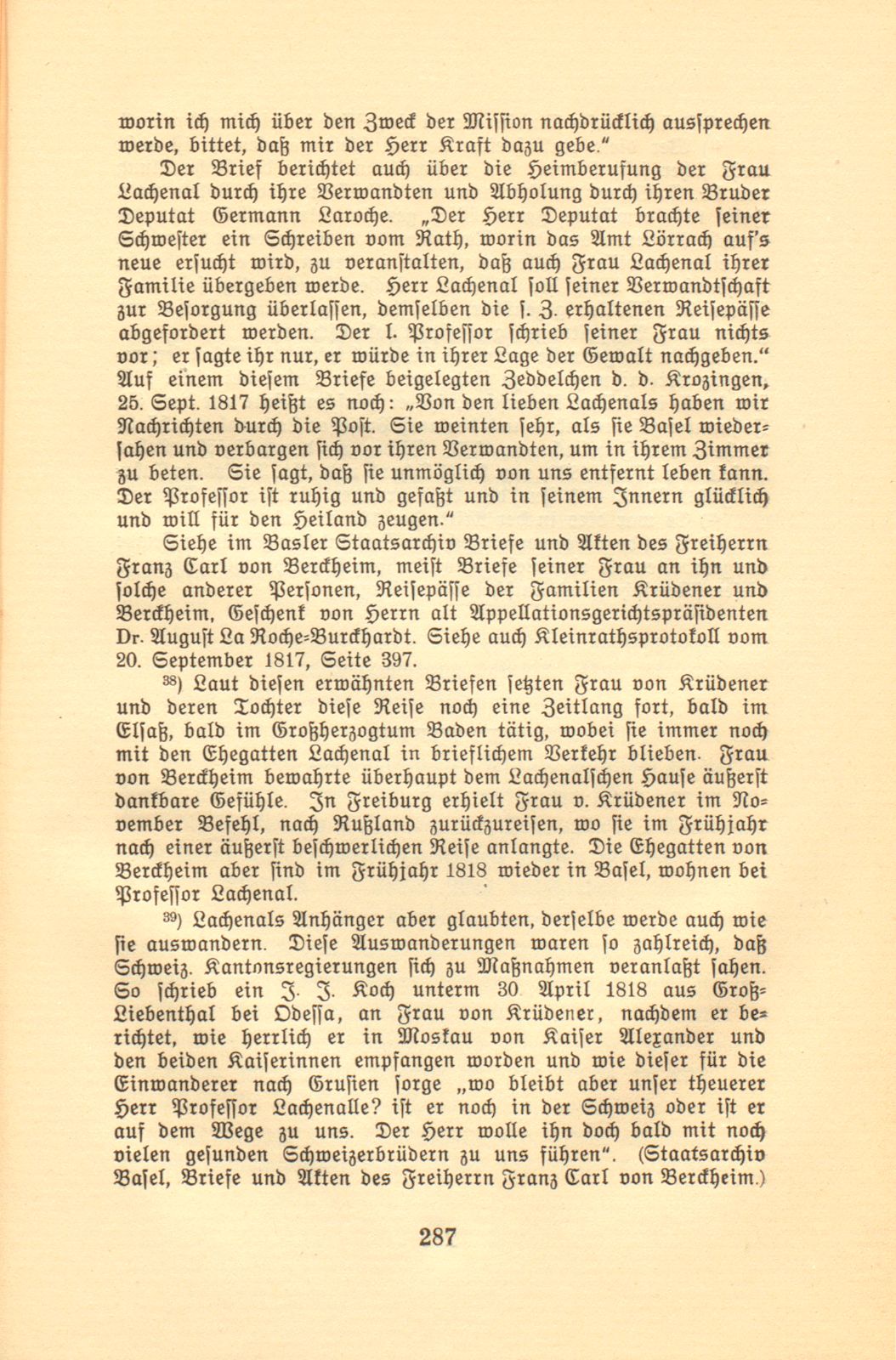 Kurze Notizen aus den Lebensumständen von Friedrich Lachenal – Seite 31