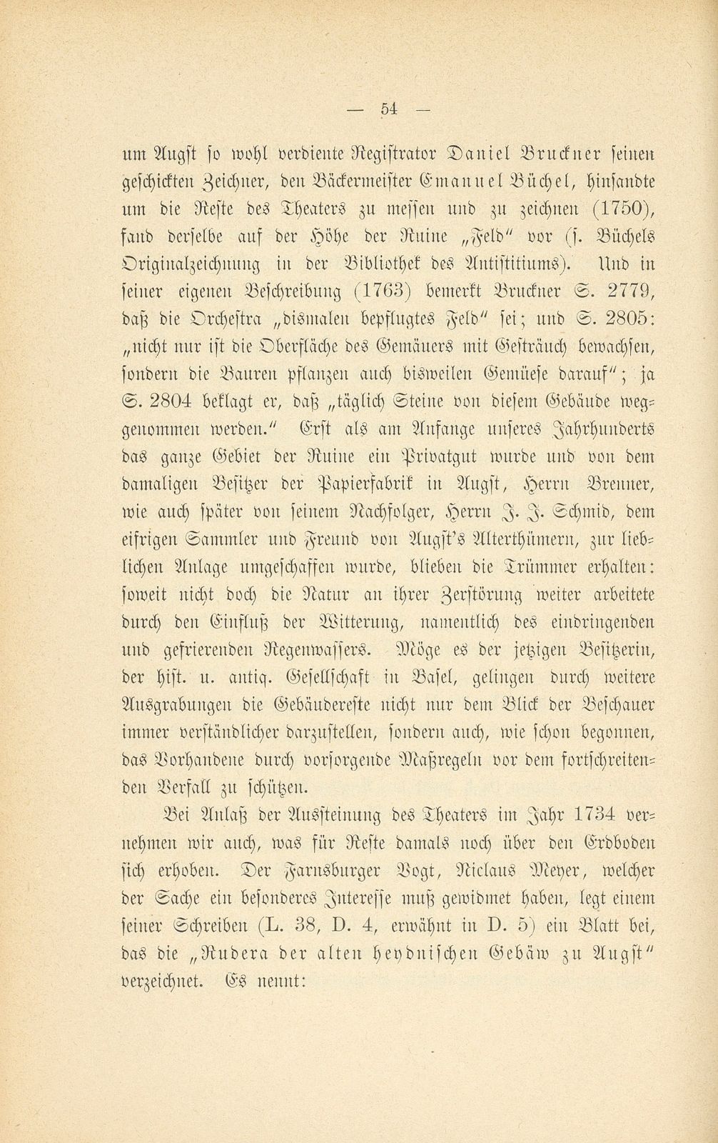 Zerstörung und Erhaltung der römischen Ruinen zu Augst – Seite 19