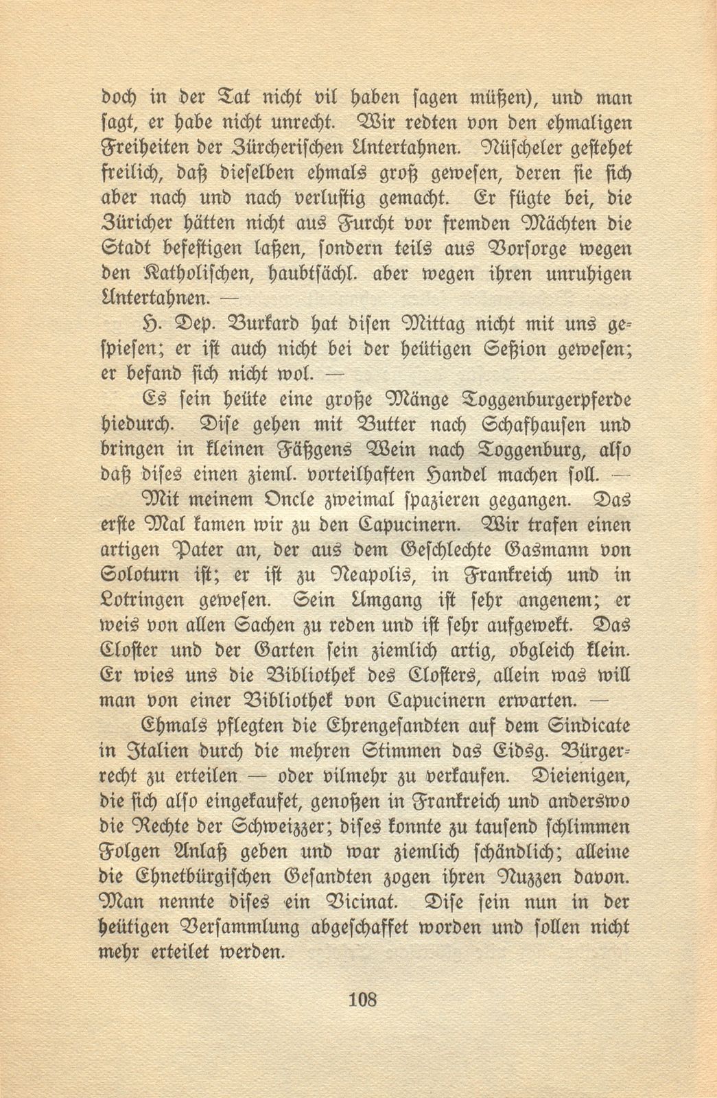 Isaak Iselins Reisetagebuch 1754 – Seite 13