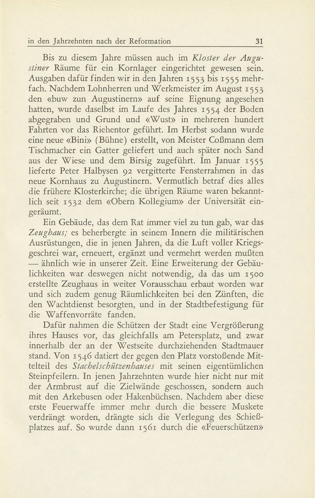 Von Basels öffentlicher Bau- und Kunstpflege in den Jahrzehnten nach der Reformation 1529-1560 – Seite 11