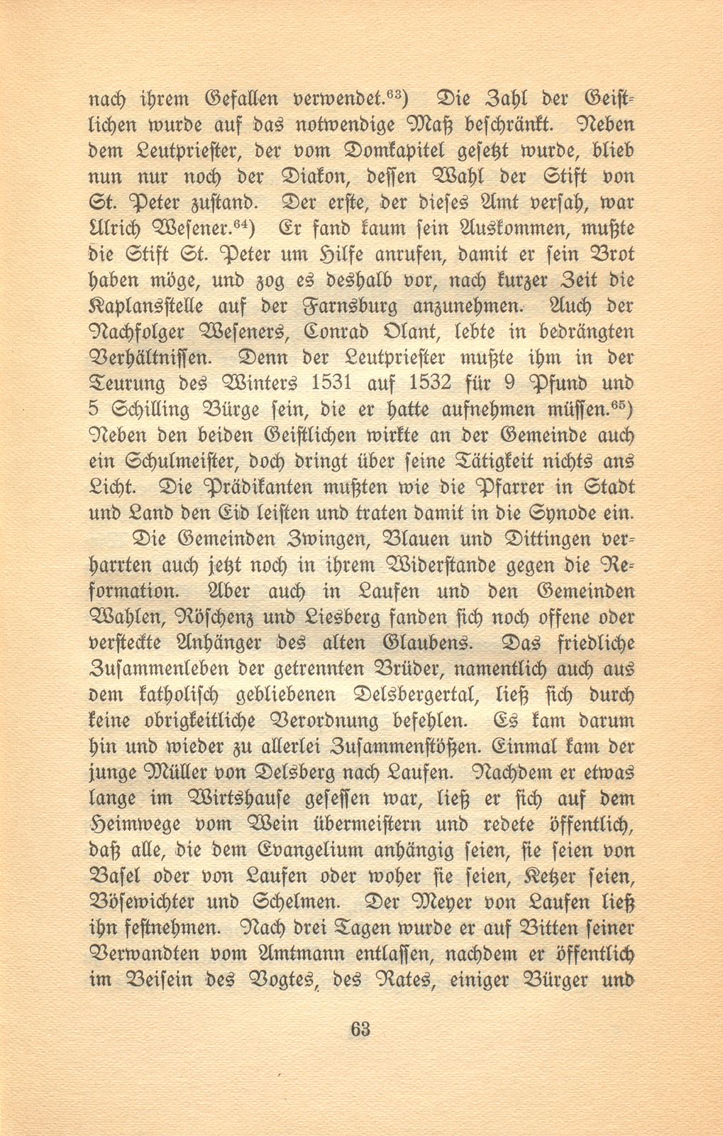 Die Reformation im baslerisch-bischöflichen Laufen – Seite 27