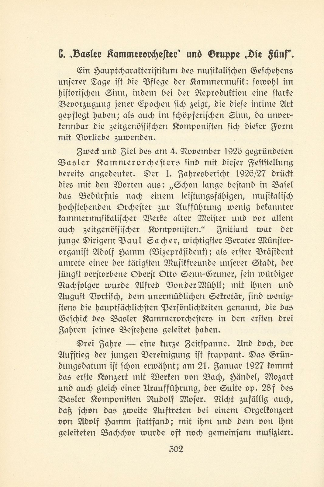 Das künstlerische Leben in Basel vom 1. Oktober 1928 bis 30. September 1929 – Seite 1