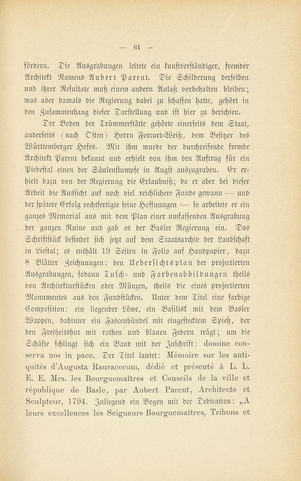 Zerstörung und Erhaltung der römischen Ruinen zu Augst – Seite 26