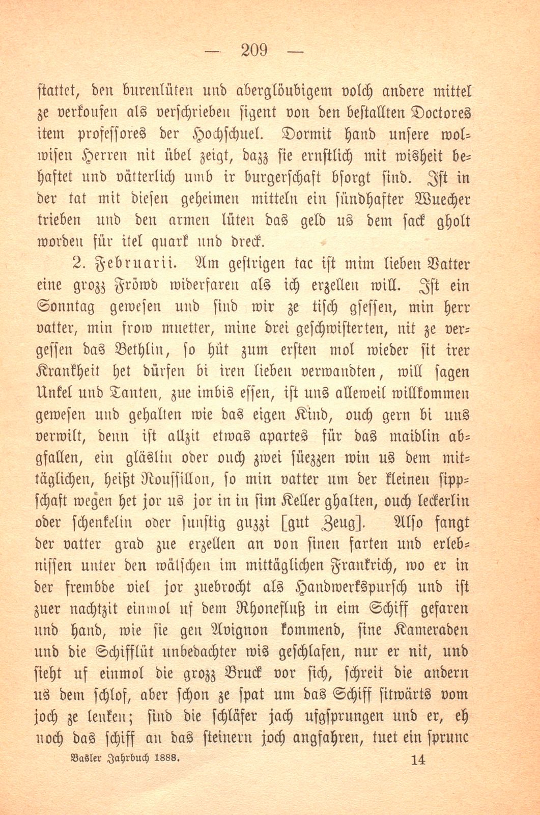 Aus einer Basler Familienchronik des Jahres 1622. (Gütigst mitgeteilt von J. M.) [Als Fälschung bezeichnet.] – Seite 11