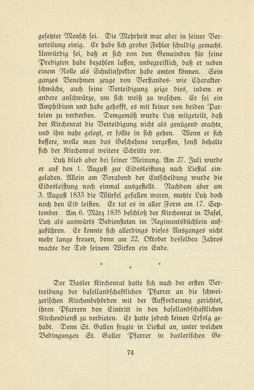 Die Pfarrer im Baselbiet in der Zeit der Trennung von Basel-Stadt – Seite 18