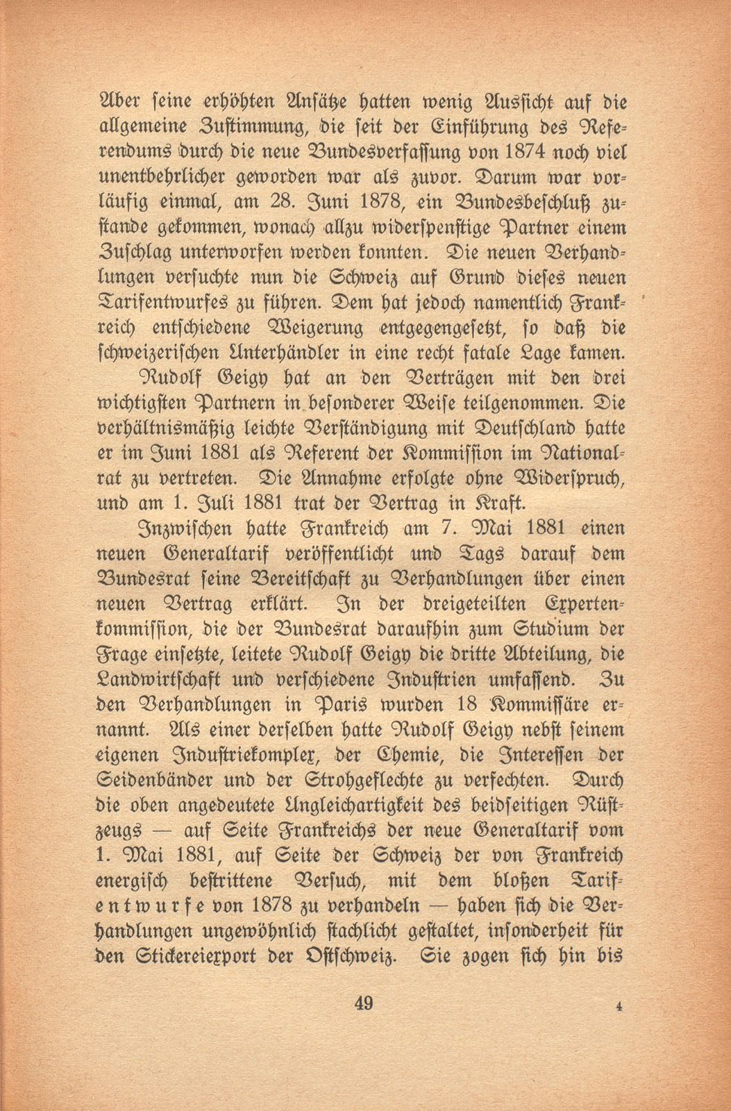 Johann Rudolf Geigy-Merian. 4. März 1830 bis 17. Februar 1917 – Seite 49