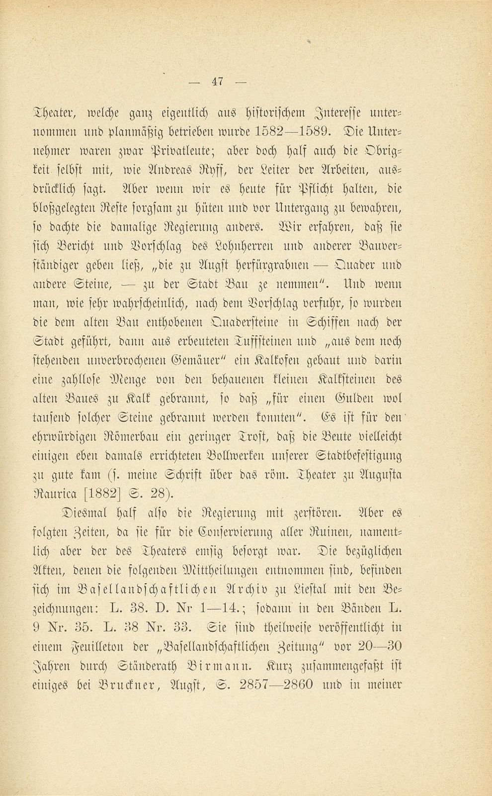 Zerstörung und Erhaltung der römischen Ruinen zu Augst – Seite 12