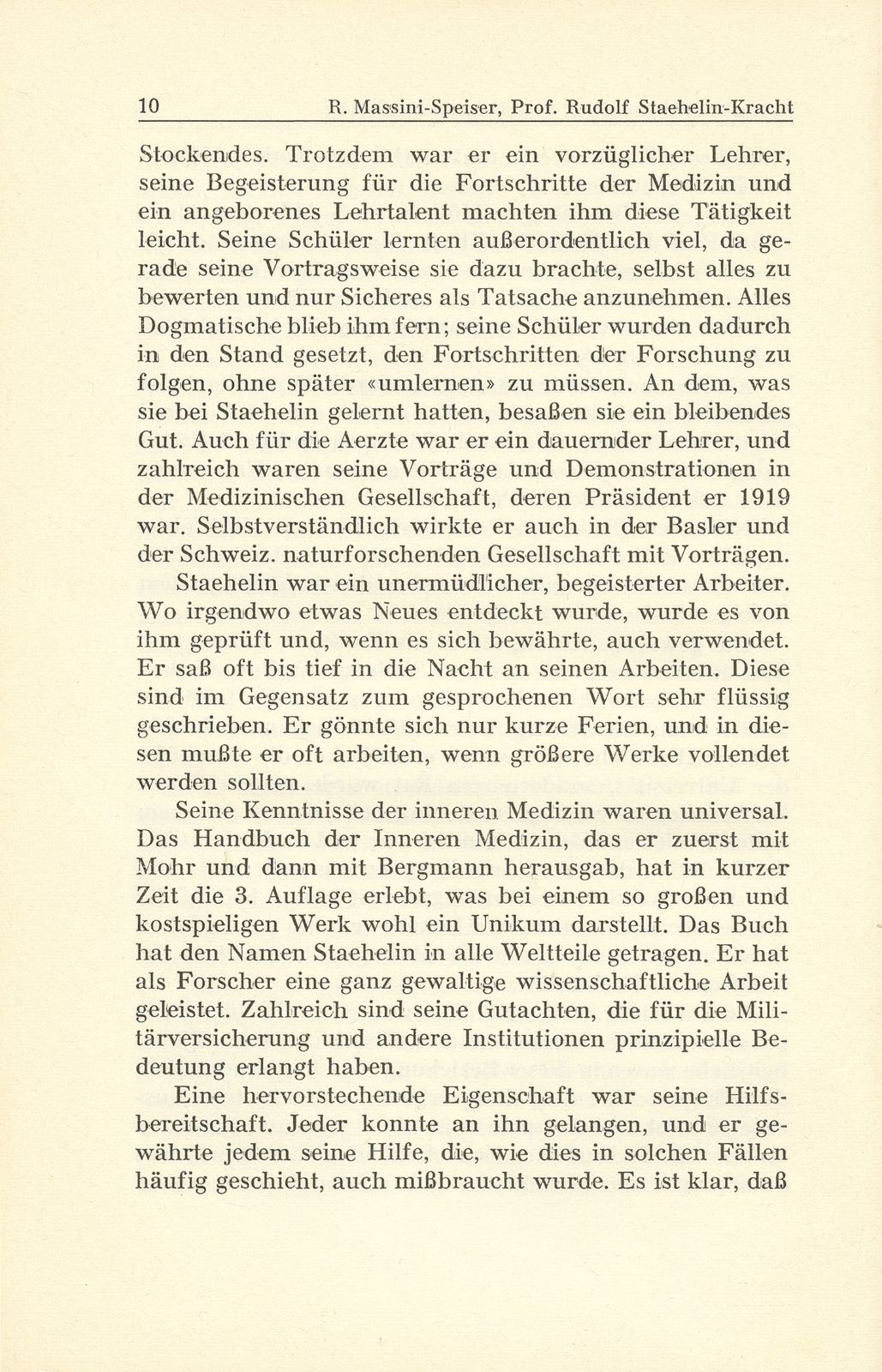 Prof. Rudolf Staehelin-Kracht 28. August 1875 bis 26. März 1943 – Seite 4