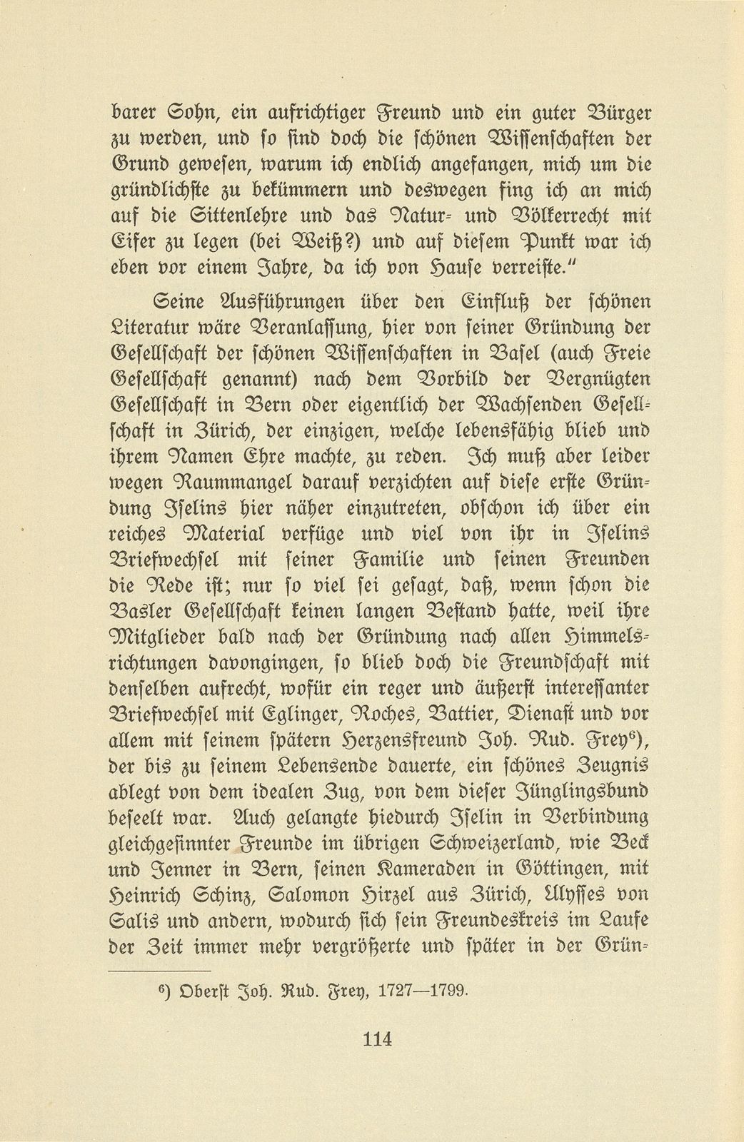 Isaak Iselin als Student in Göttingen (1747/48) – Seite 14