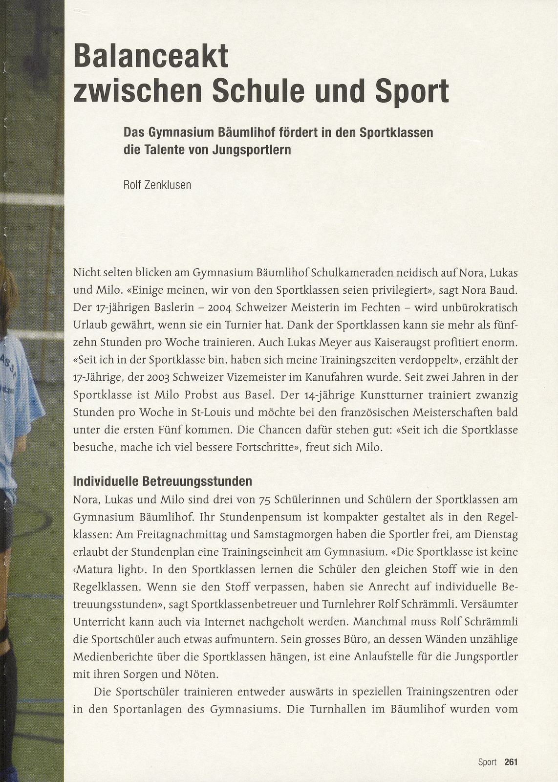 Balanceakt zwischen Schule und Sport – Seite 1