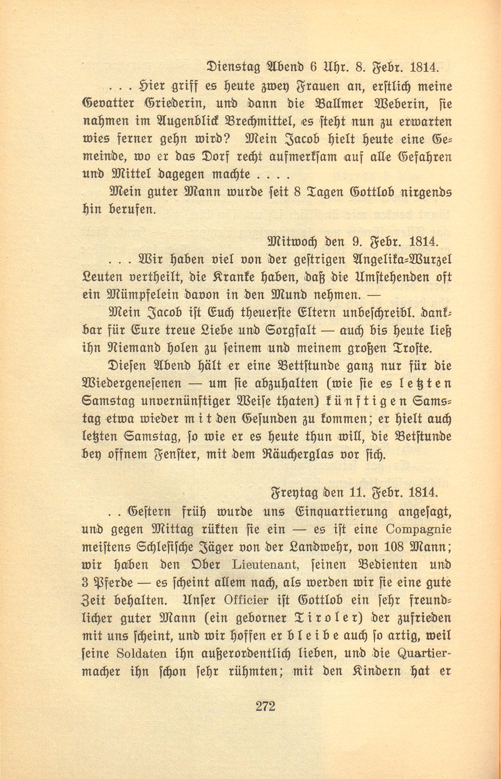 Hundertjährige Briefe einer Lausener Pfarrfrau [Susanna Maria Burckhardt-Schorndorf] – Seite 23