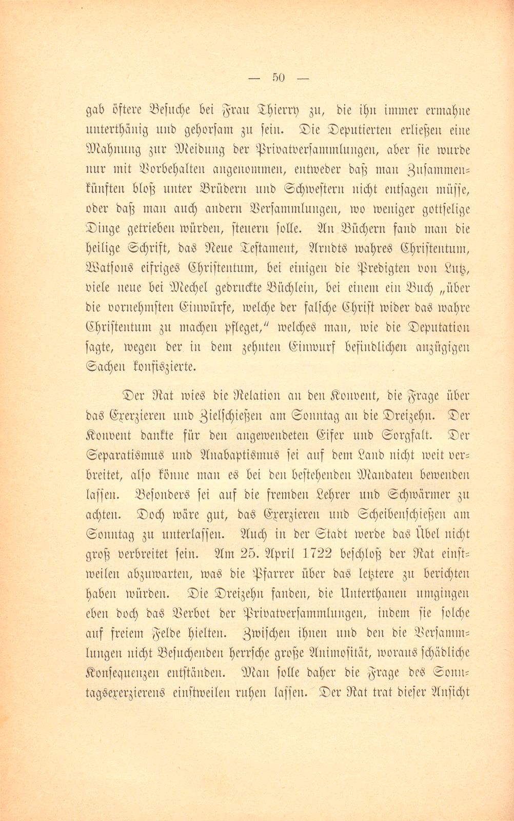 Die Basler Separatisten im ersten Viertel des XVIII. Jahrhunderts – Seite 21