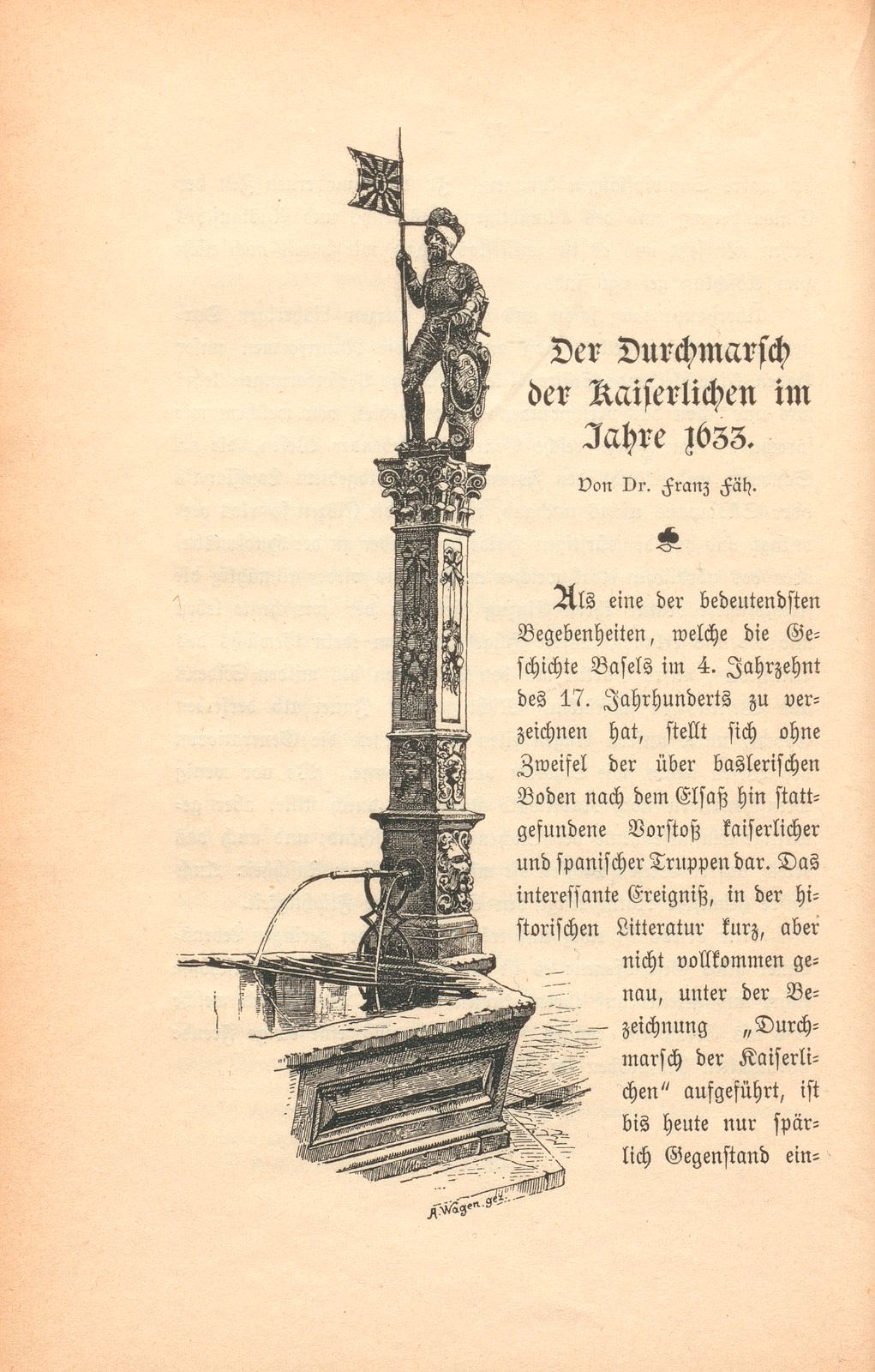 Der Durchmarsch der Kaiserlichen im Jahre 1633 – Seite 1