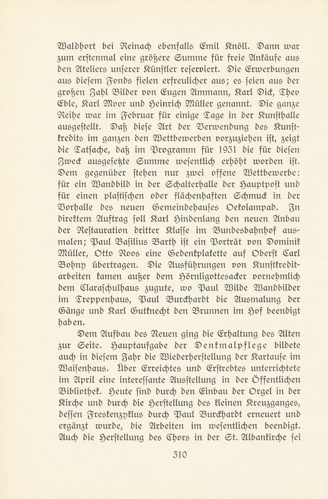 Das künstlerische Leben in Basel vom 1. Oktober 1930 bis 30. September 1931 – Seite 6