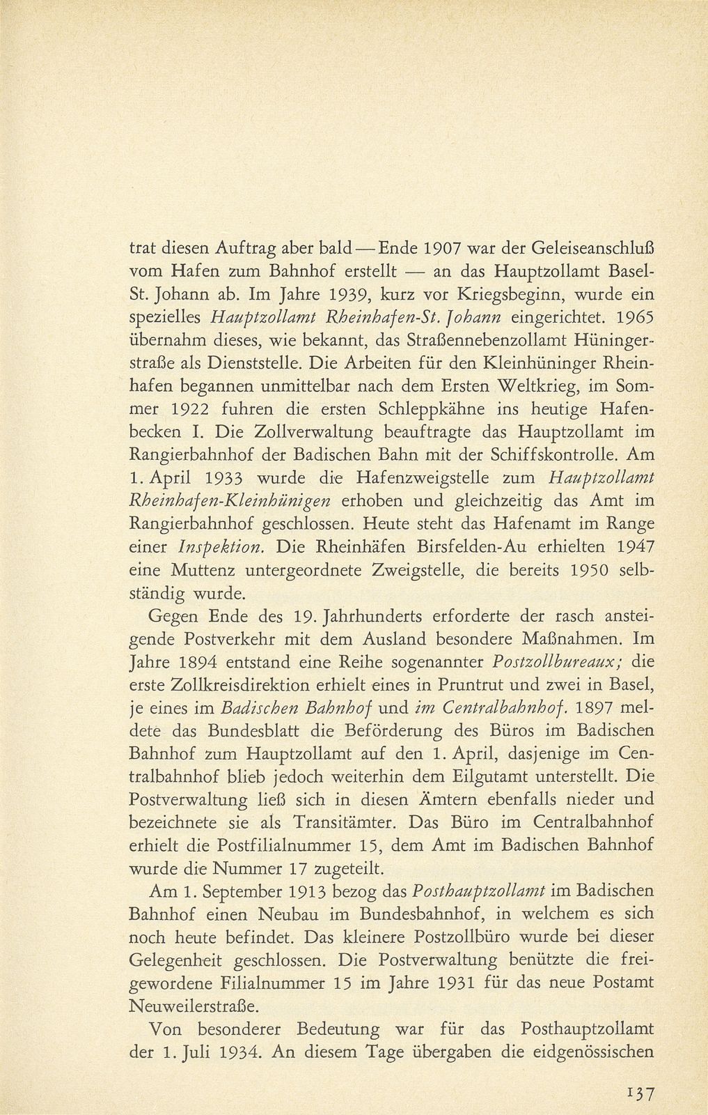 Die eidgenössischen Zollstätten im Kanton Basel-Stadt – Seite 23