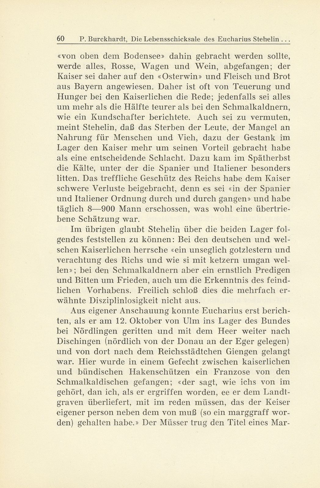 Die Lebensschicksale des Eucharius Stehelin und seine Zeitungsberichte aus dem Schmalkaldischen Krieg – Seite 26