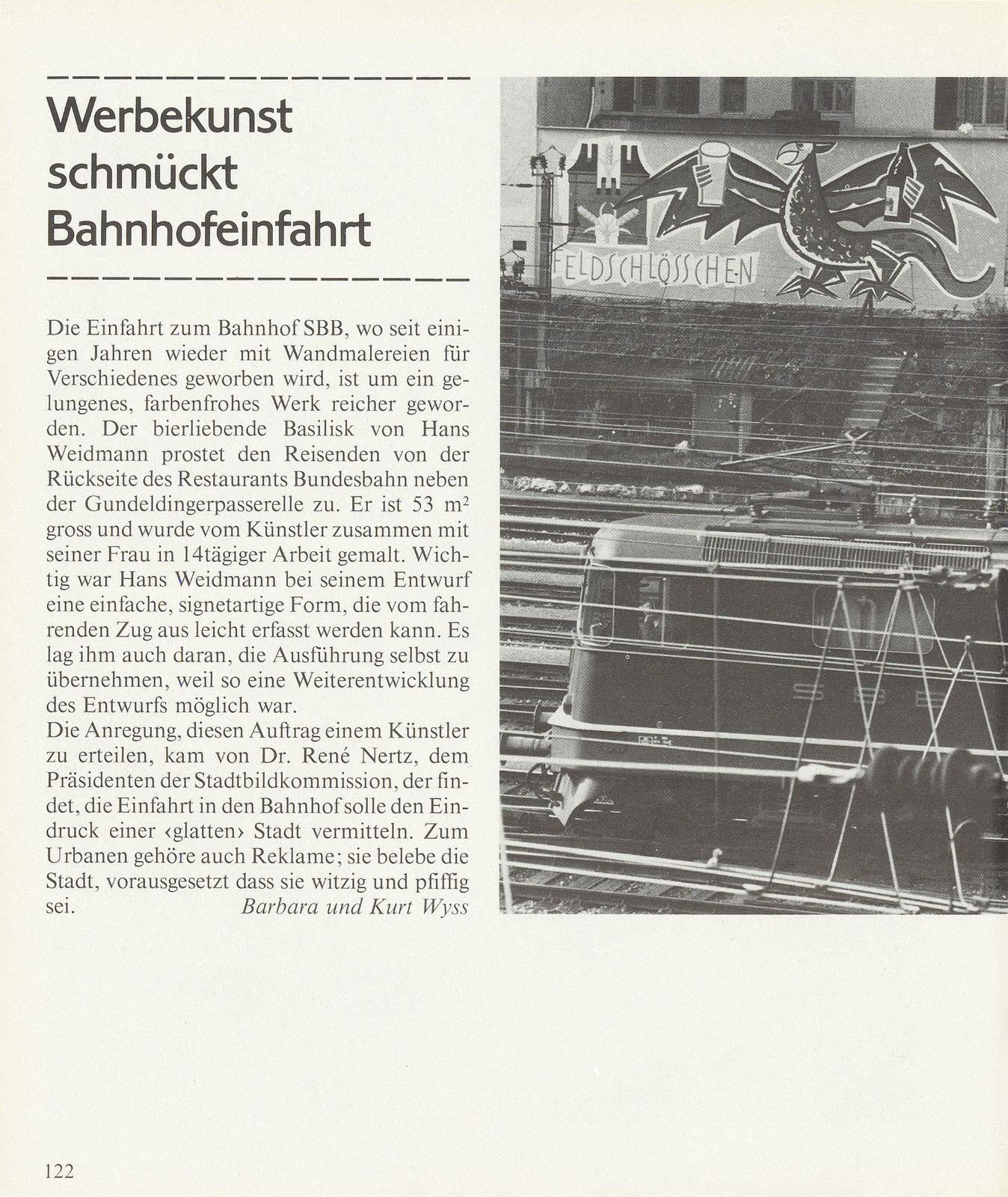 Werbekunst schmückt Bahnhofeinfahrt – Seite 1