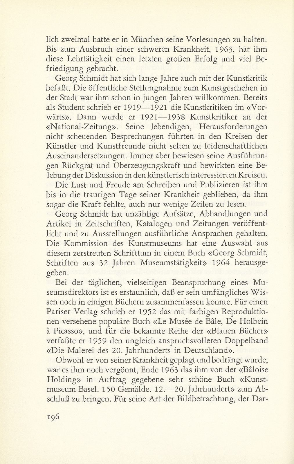 Zur Erinnerung an Prof. Dr. Dr. h.c. Georg Schmidt (1896-1965), Direktor der Öffentlichen Kunstsammlung Basel 1939-1961 – Seite 3