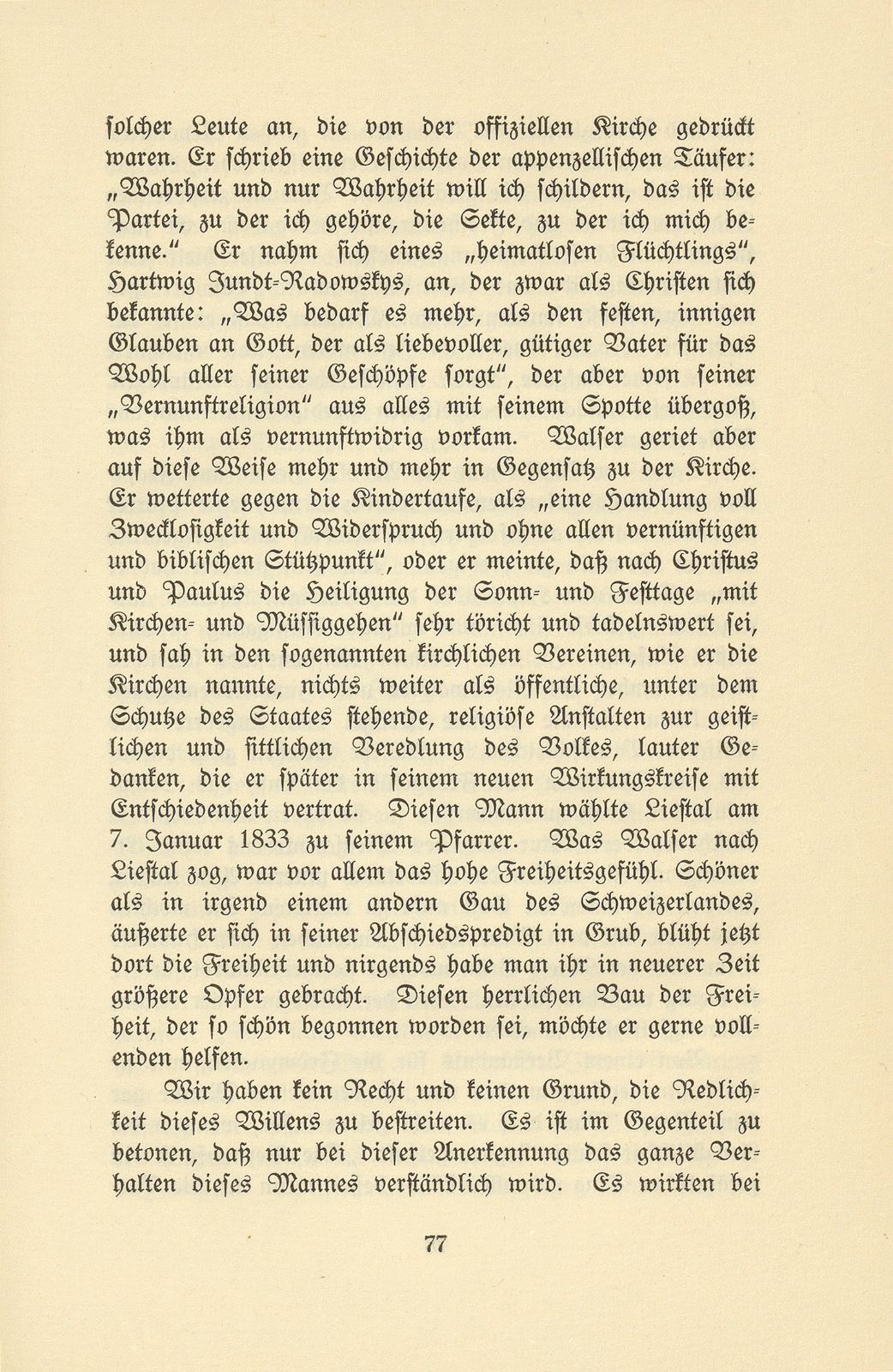 Die Pfarrer im Baselbiet in der Zeit der Trennung von Basel-Stadt – Seite 21