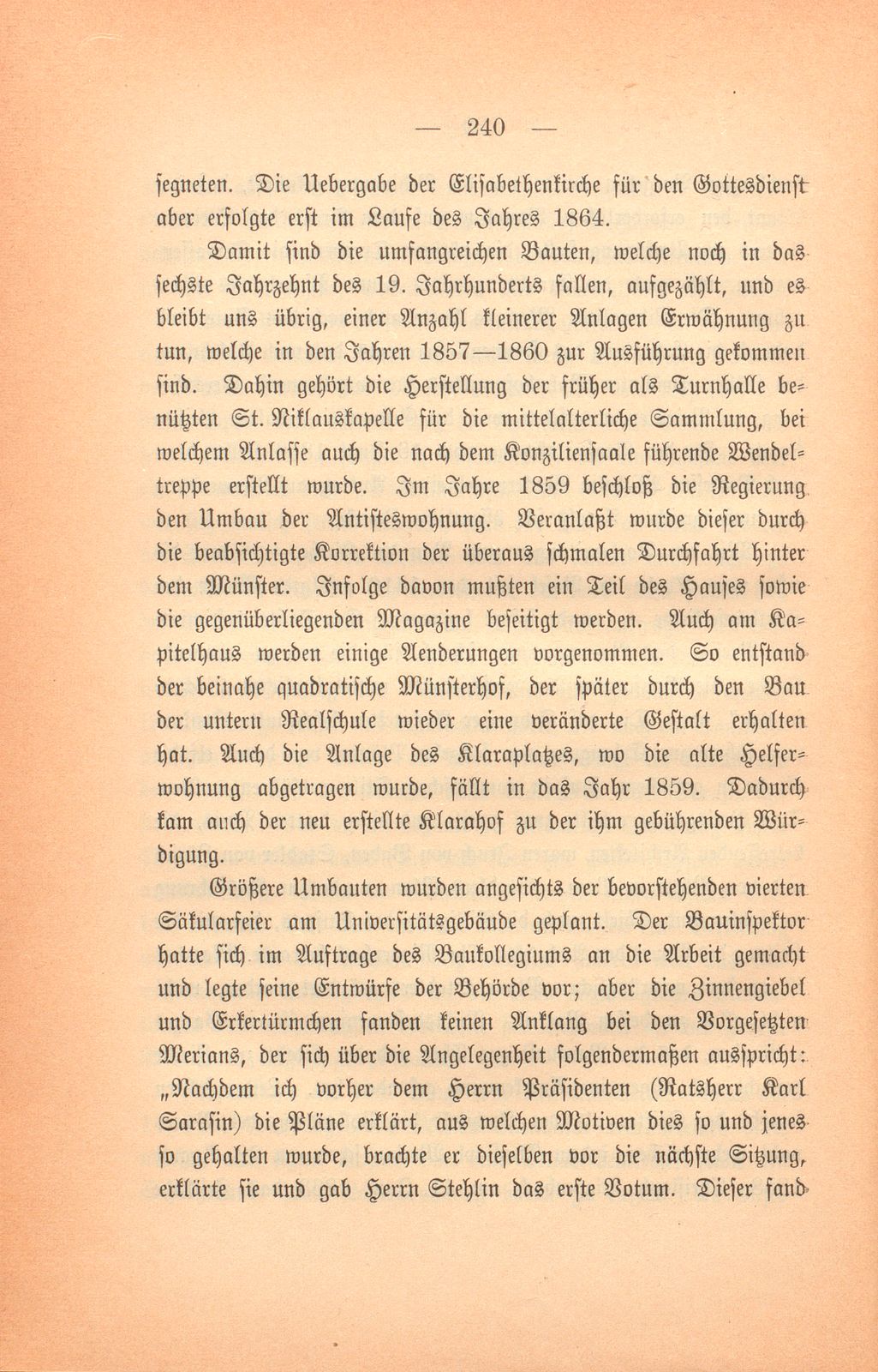 Basels bauliche Entwicklung im 19. Jahrhundert – Seite 34