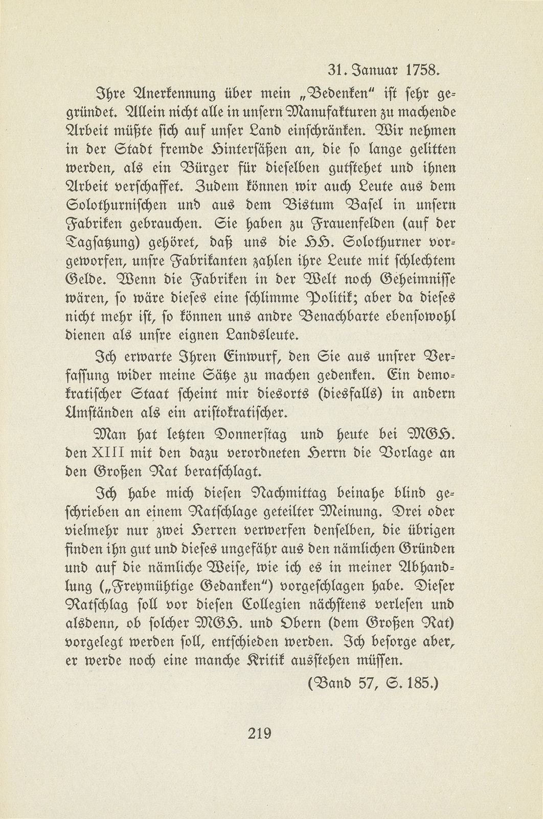 Der Kampf um die Wiederaufnahme neuer Bürger in Basel, 1757-1762 – Seite 8