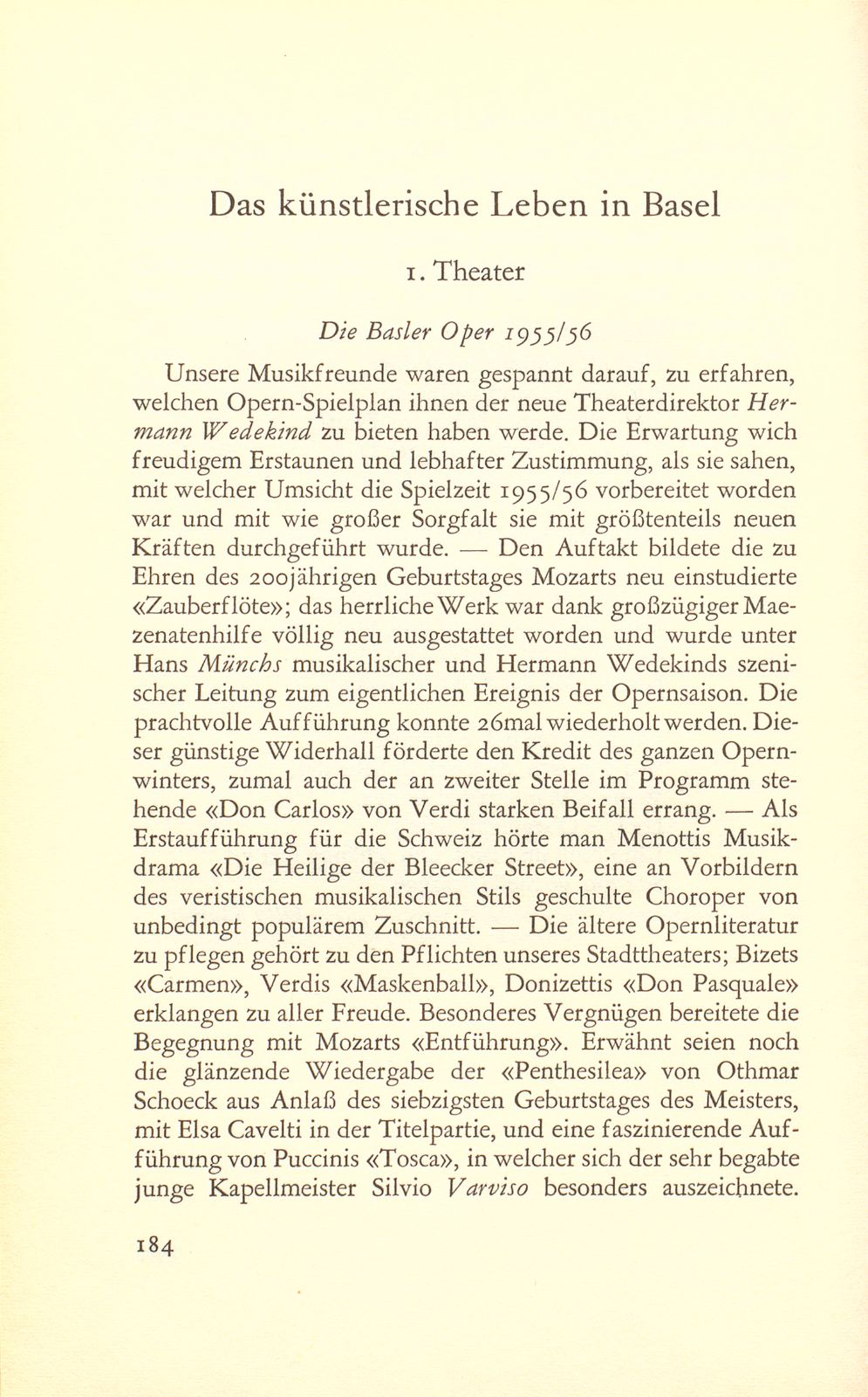 Das künstlerische Leben in Basel – Seite 1