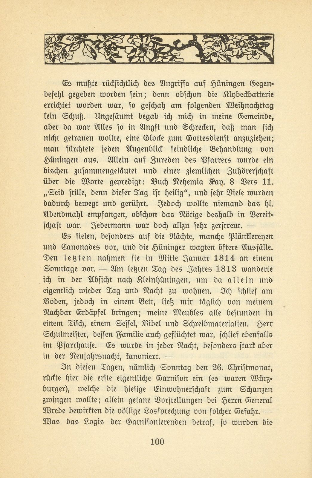 Kleinhüningen im Kriegswinter 1813/1814. [J. von Speyr] – Seite 7