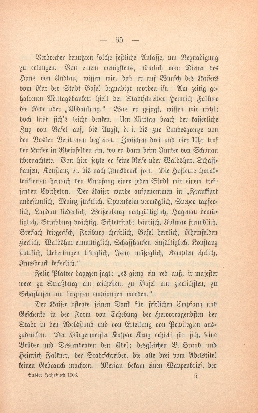 Der letzte offizielle Kaiserbesuch in Basel – Seite 17