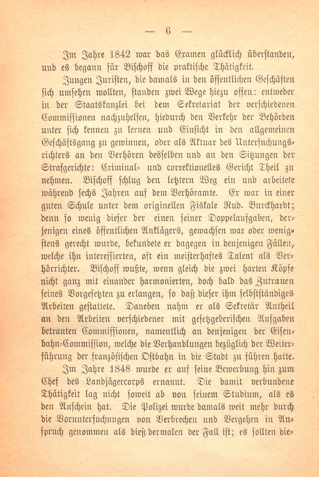 Erinnerungen an Carl Felix Burckhardt und Gottlieb Bischoff, Bürgermeister und Staatsschreiber zu Basel – Seite 6