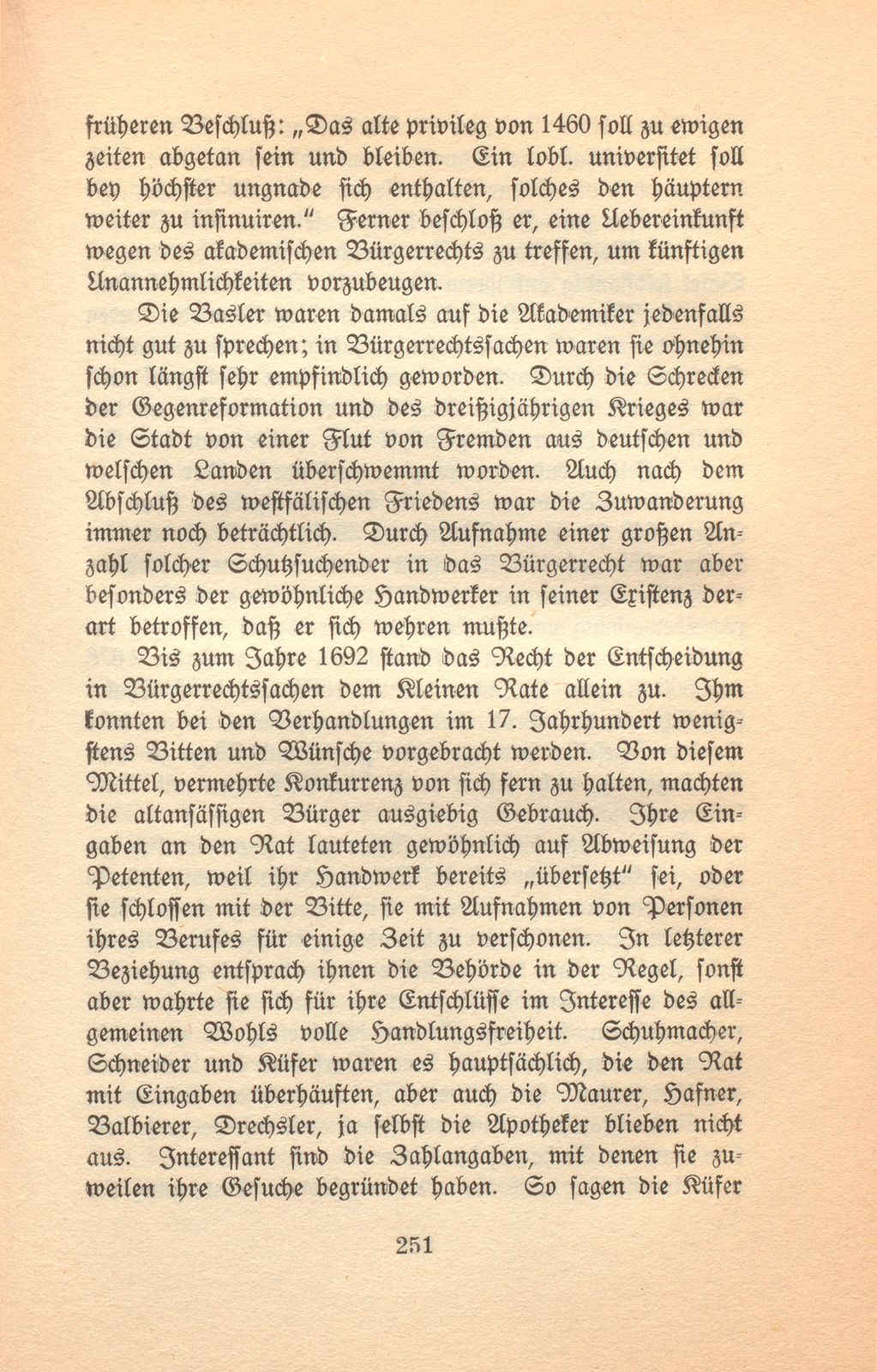 Vom Zuwachs der Basler Bürgerschaft aus der Universität bis zur Revolutionszeit – Seite 21