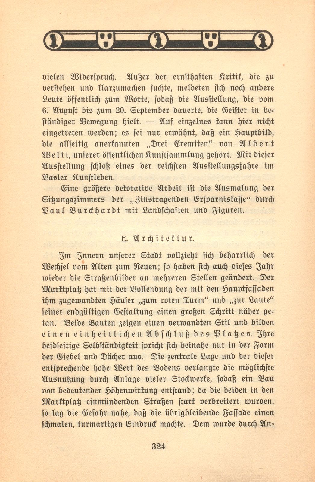 Das künstlerische Leben in Basel vom 1. November 1907 bis 31. Oktober 1908 – Seite 1