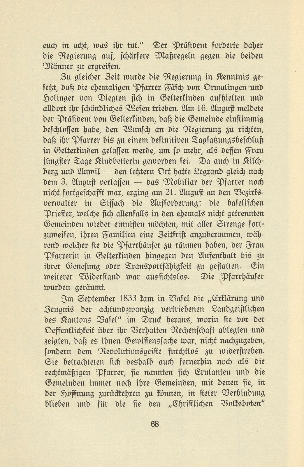 Die Pfarrer im Baselbiet in der Zeit der Trennung von Basel-Stadt – Seite 12