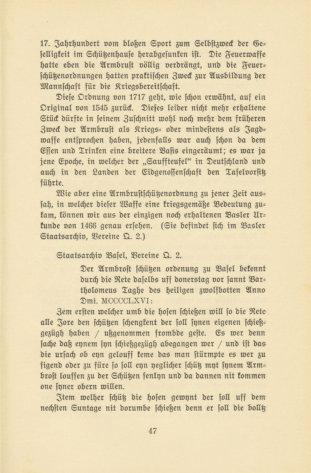 Ein Beitrag zur Kenntnis des Armbrustschützenwesens in Basel – Seite 8