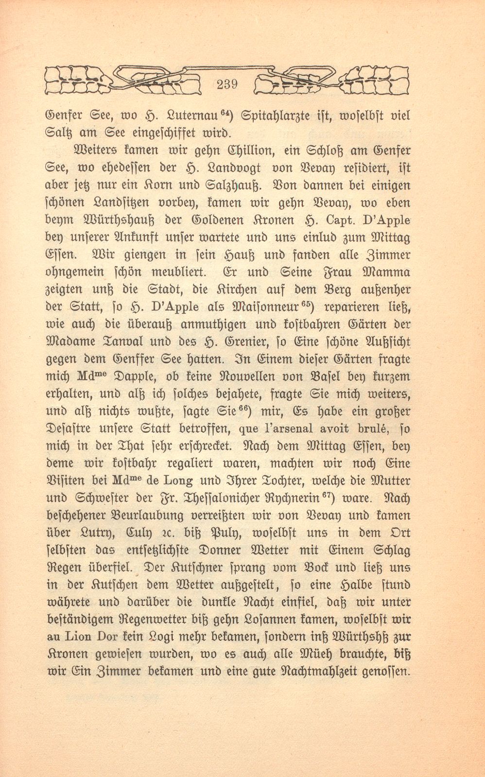 Beschreibung einer Badereise, die der Schultheiss von Liestal, Joh. David Hebdenstreit, anno 1775 mit seiner Frau nach Leuk gethan. (War damals 53 Jahre alt.) – Seite 26