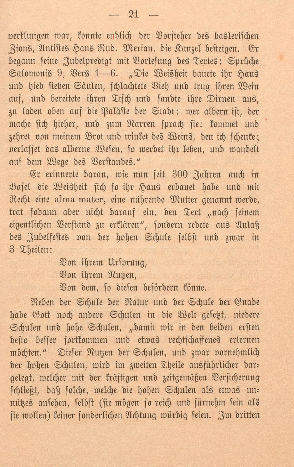 Die dritte Säcularfeier der Universität Basel 1760 – Seite 21