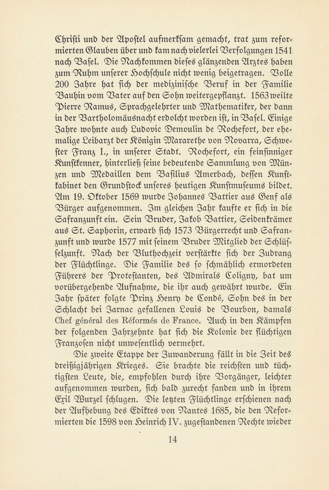 Der Einfluss der französischen Refugianten auf die Kultur Basels – Seite 3