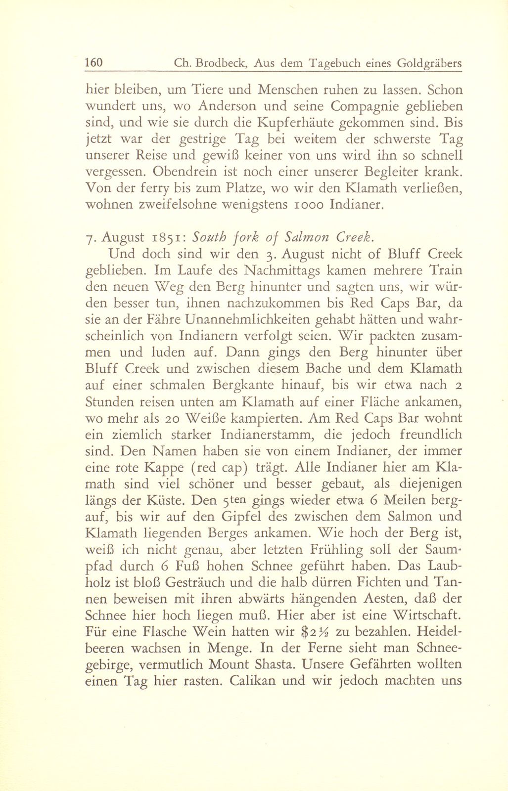 Aus dem Tagebuch eines Goldgräbers in Kalifornien [J. Chr. Brodbeck] – Seite 39