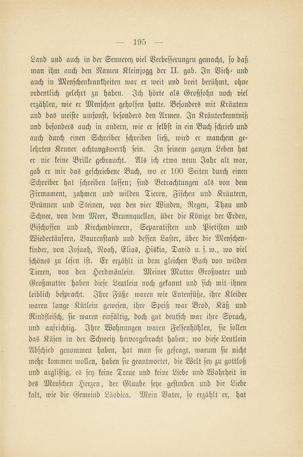 Auszüge aus dem Stammbuch der Familie Althaus auf Tschäggligen bei Bretzwil – Seite 2